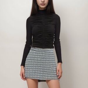 NWT express Faux Wool Boucle Short A-Line Mini
